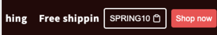 The published announcement bar on mobile