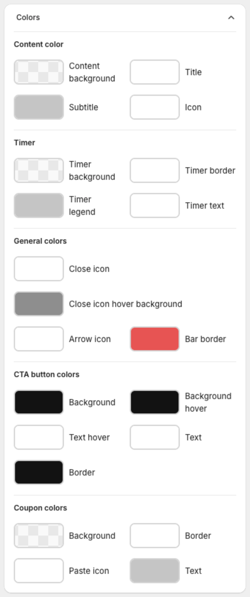 Colors card