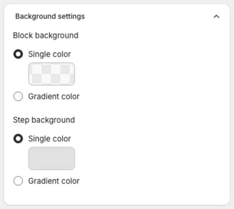 Background settings