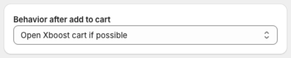 Behavior after add to cart