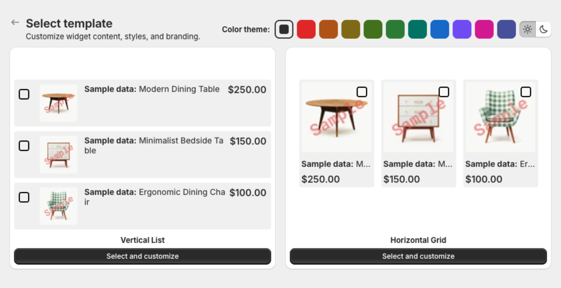 Product Add-Ons templates