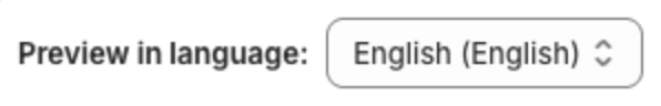 Preview in language set to English (English)